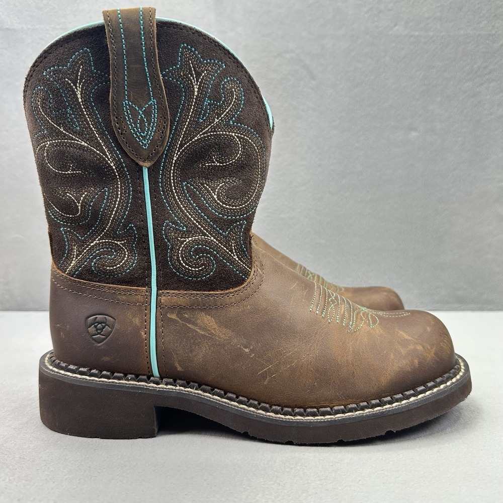 Ariat Fatbaby Heritage Womens Size 7 (B) Western Boots Distressed Brown Leather